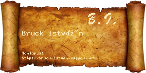 Bruck István névjegykártya